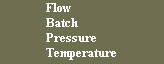 Flow
Batch
Pressure
Temperature